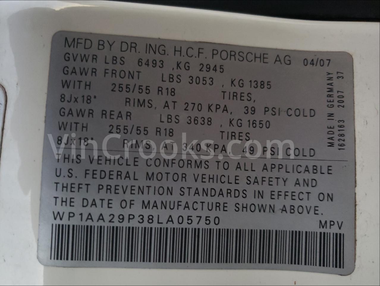WP1AA29P38LA05750