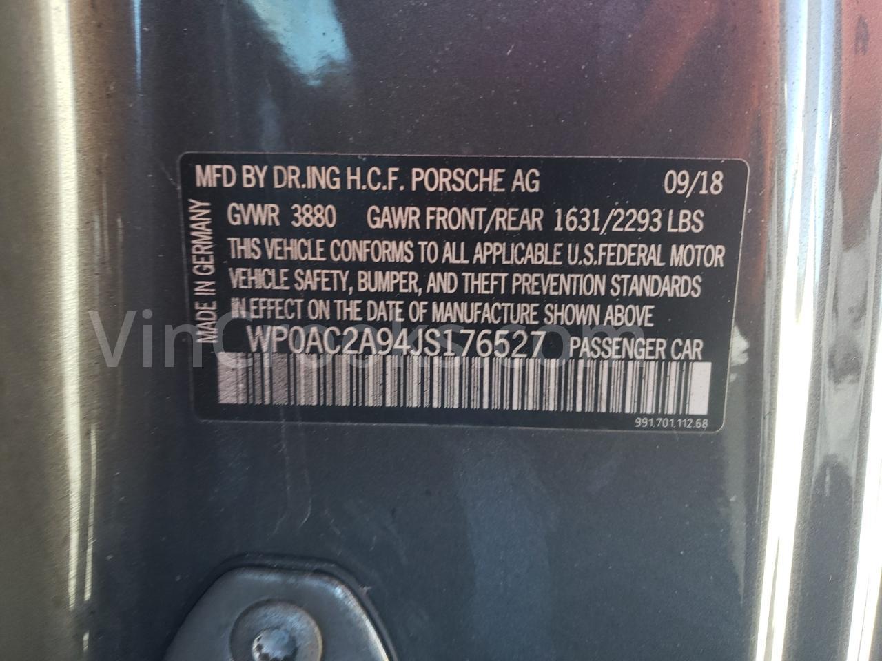 WP0AC2A94JS176527