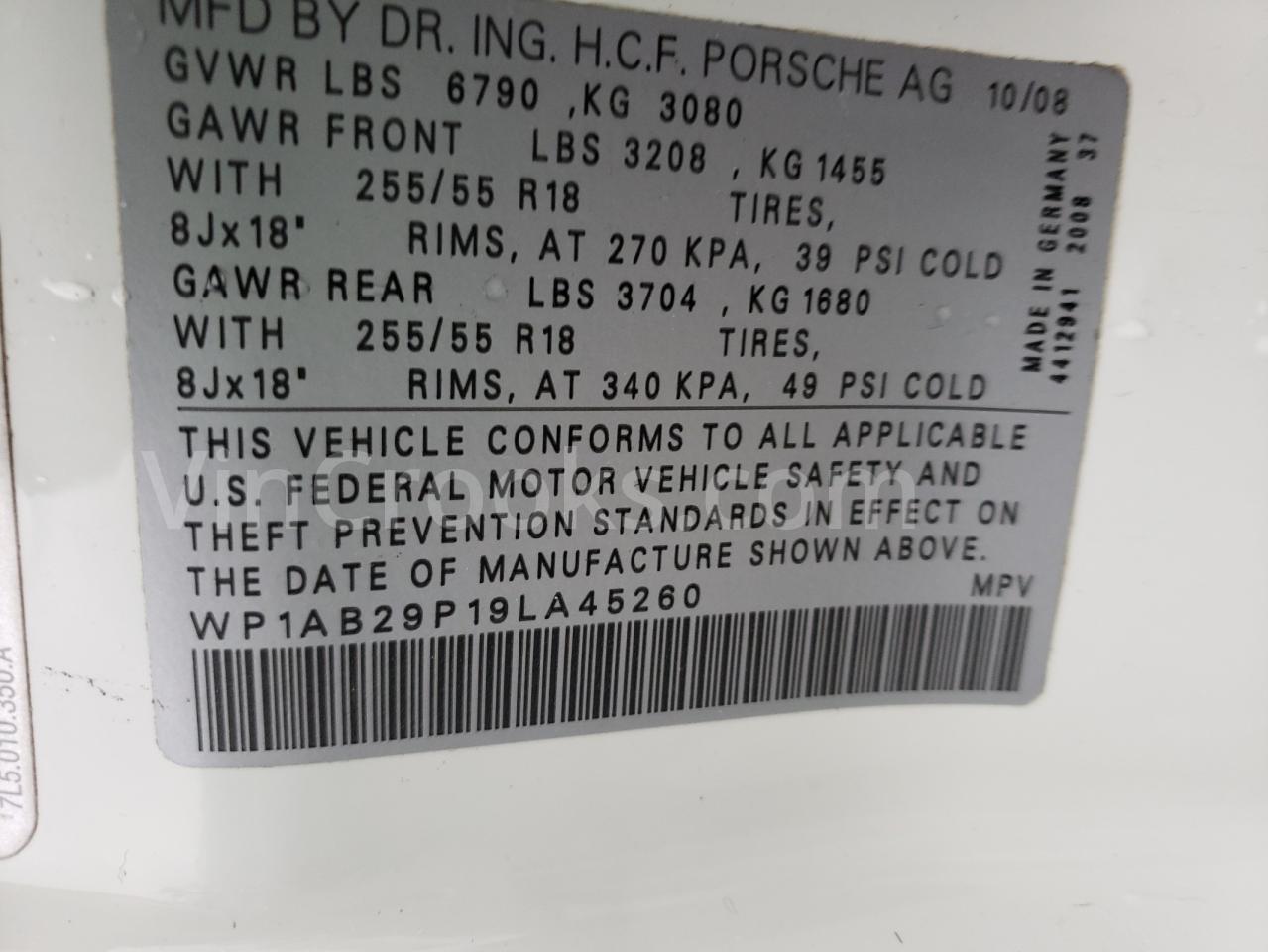WP1AB29P19LA45260