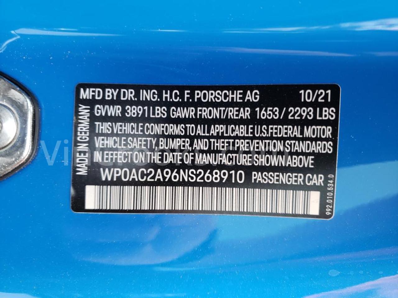 WP0AC2A96NS268910