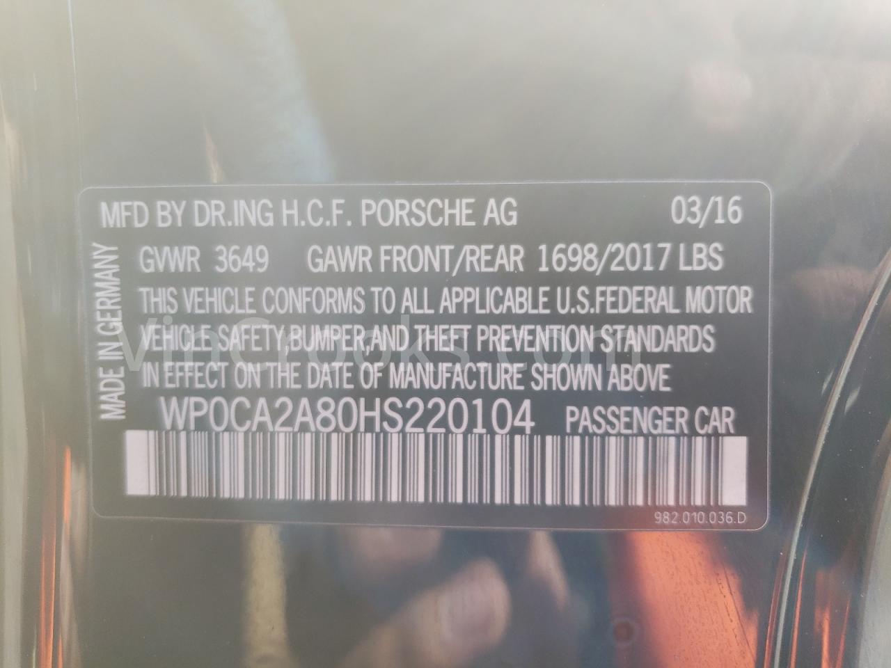WP0CA2A80HS220104