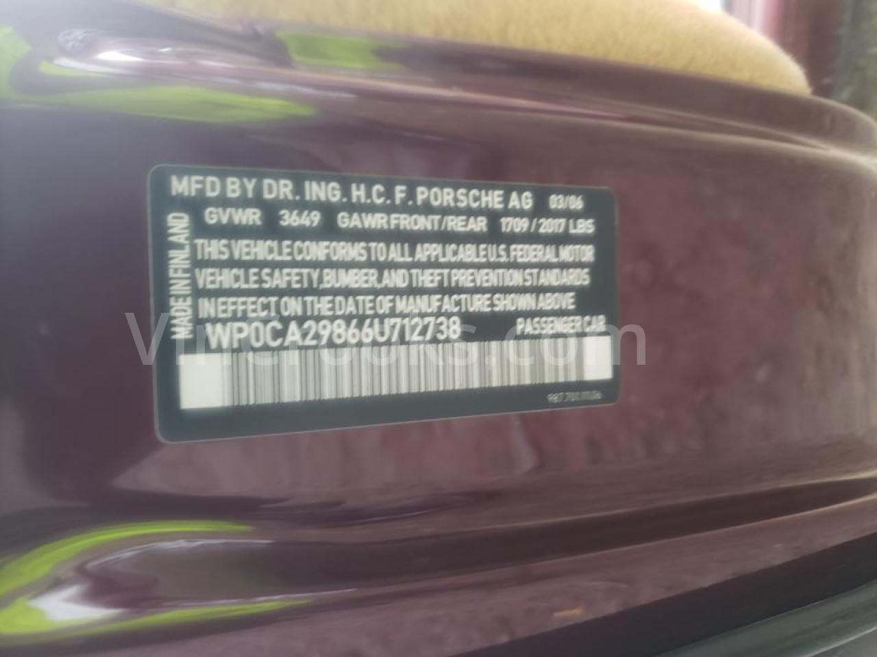 WP0CA29866U712738