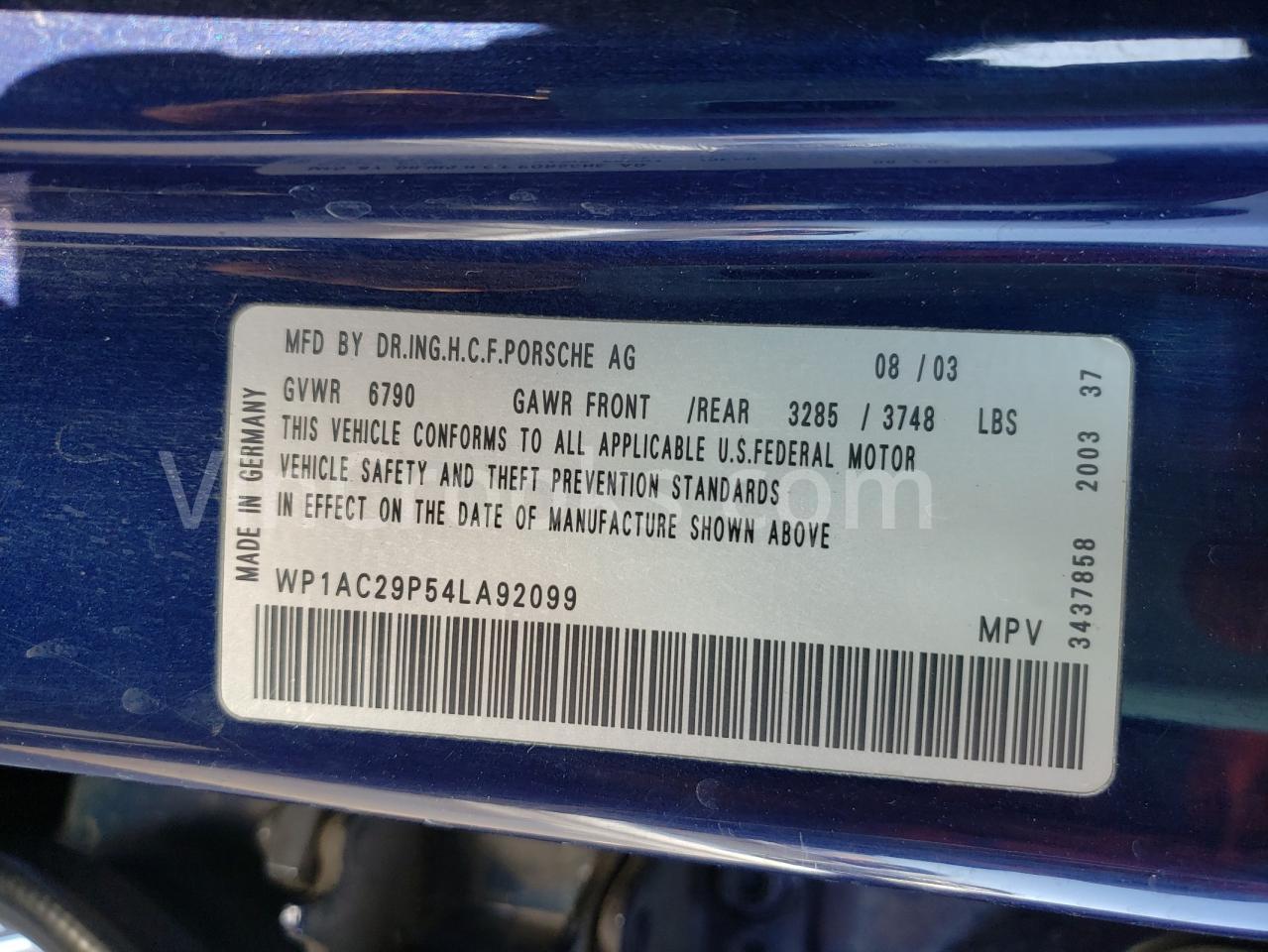 WP1AC29P54LA92099