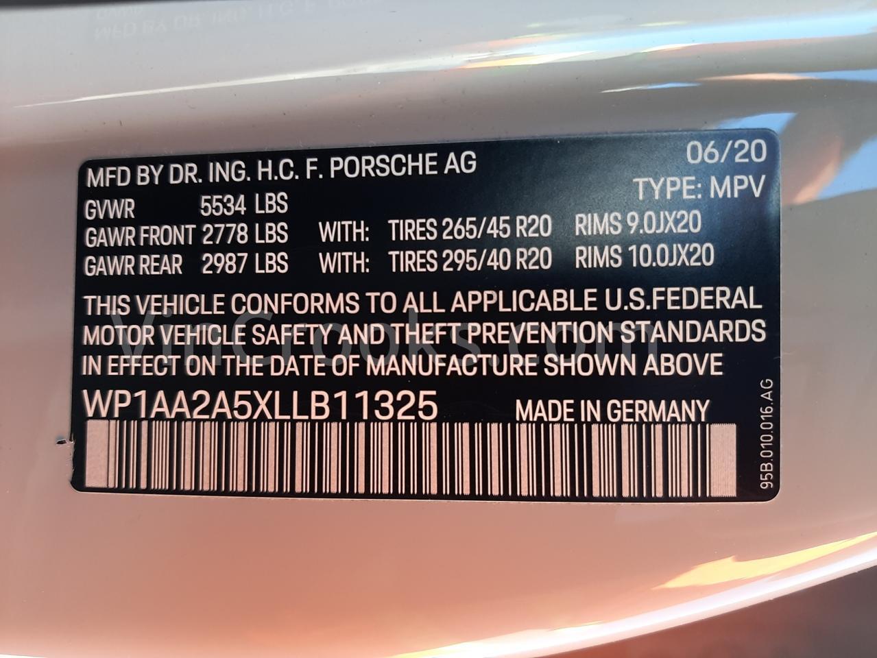 WP1AA2A5XLLB11325