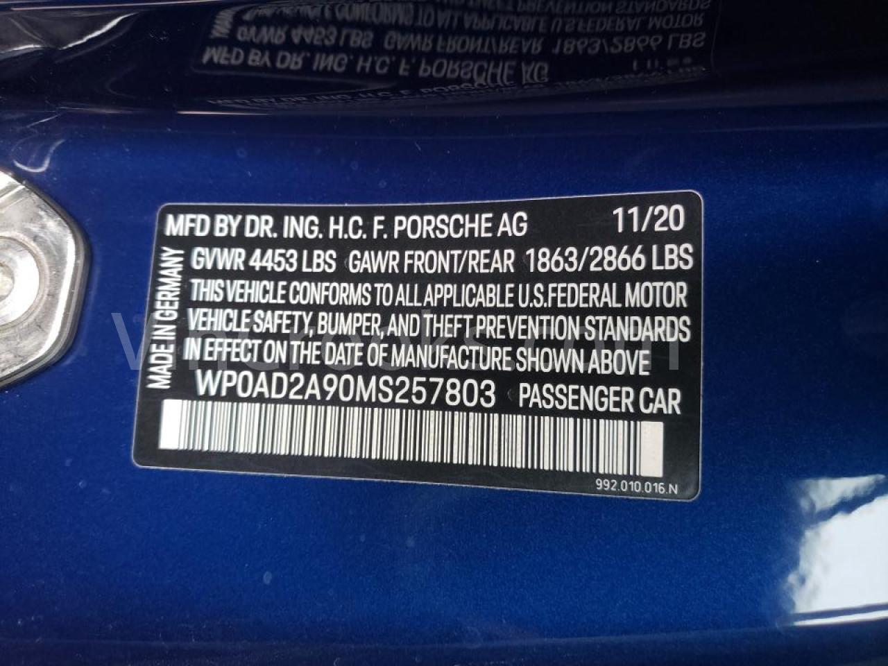 WP0AD2A90MS257803