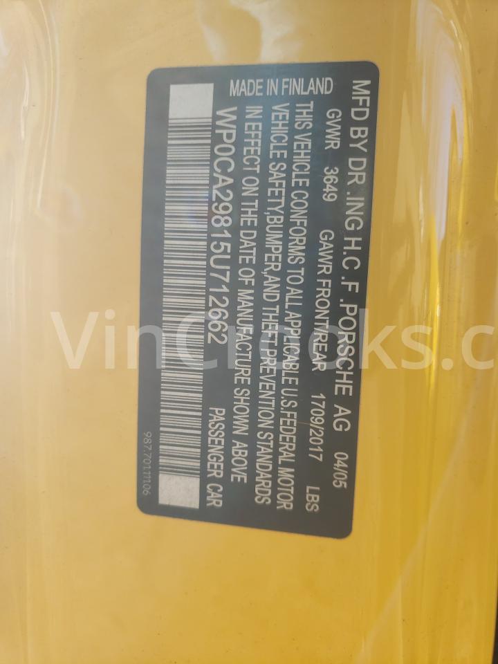 WP0CA29815U712662
