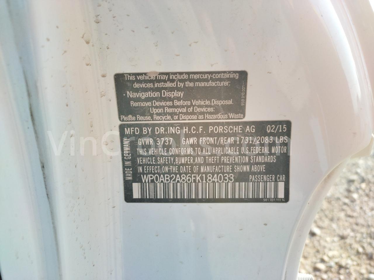 WP0AB2A86FK184033