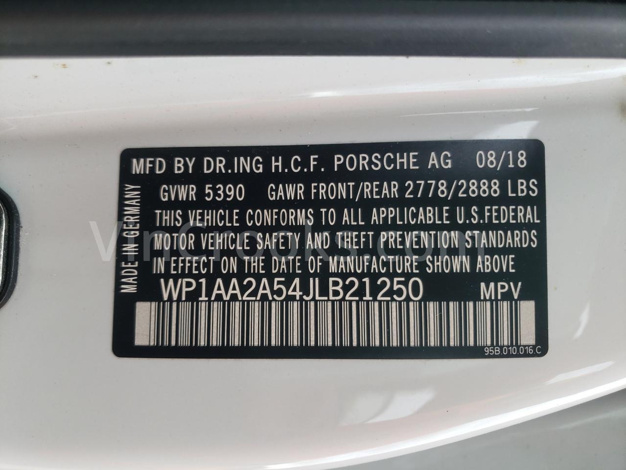 WP1AA2A54JLB21250