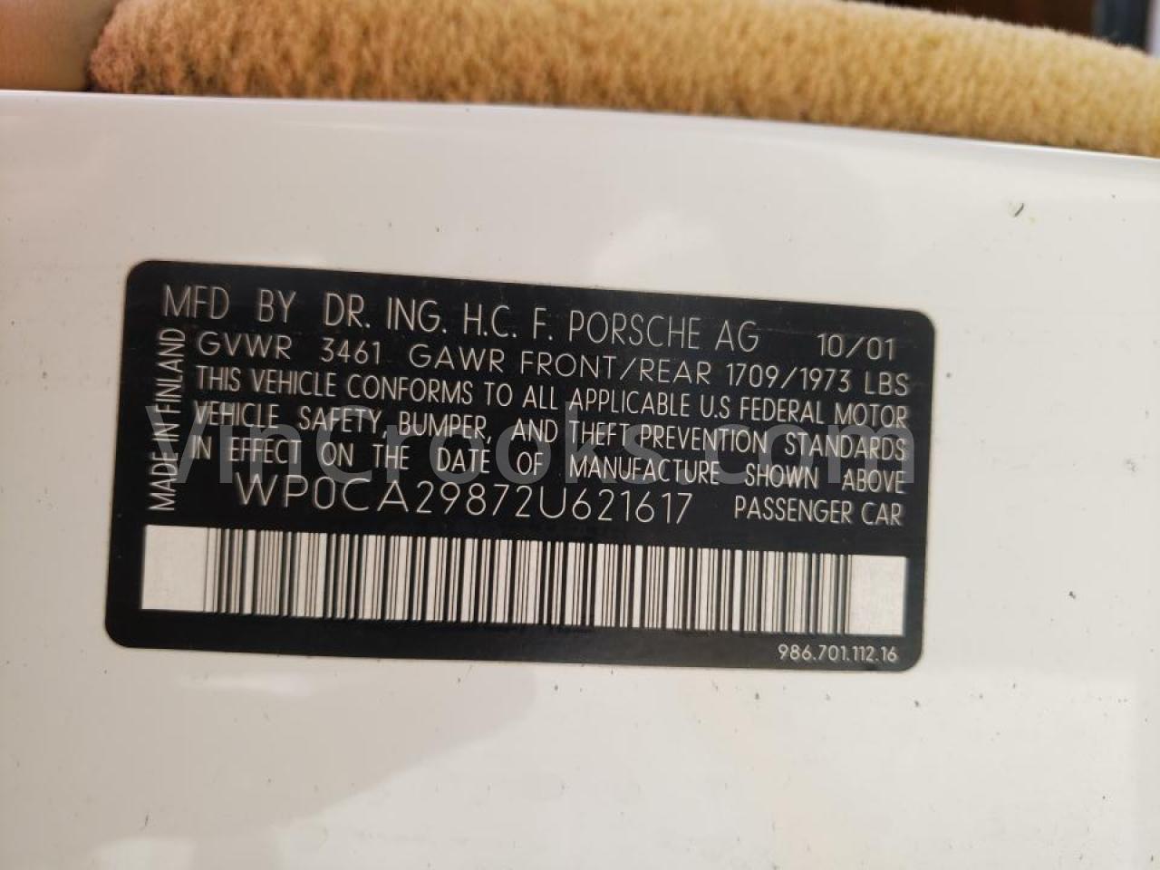 WP0CA29872U621617