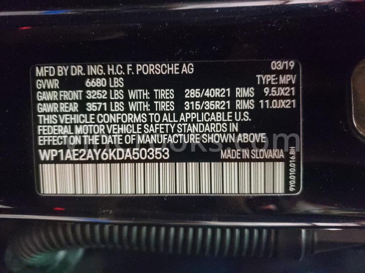 WP1AE2AY6KDA50353