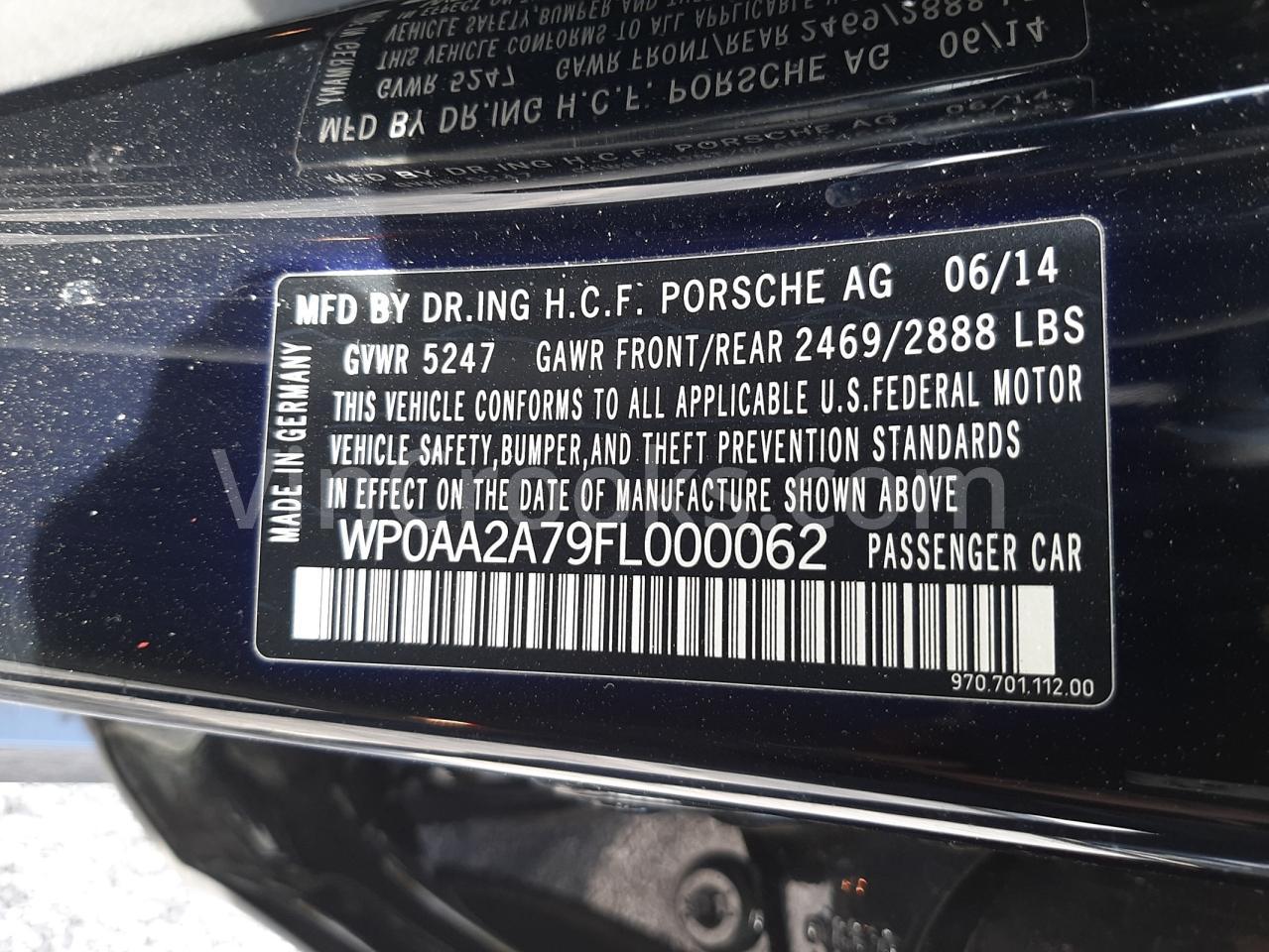 WP0AA2A79FL000062