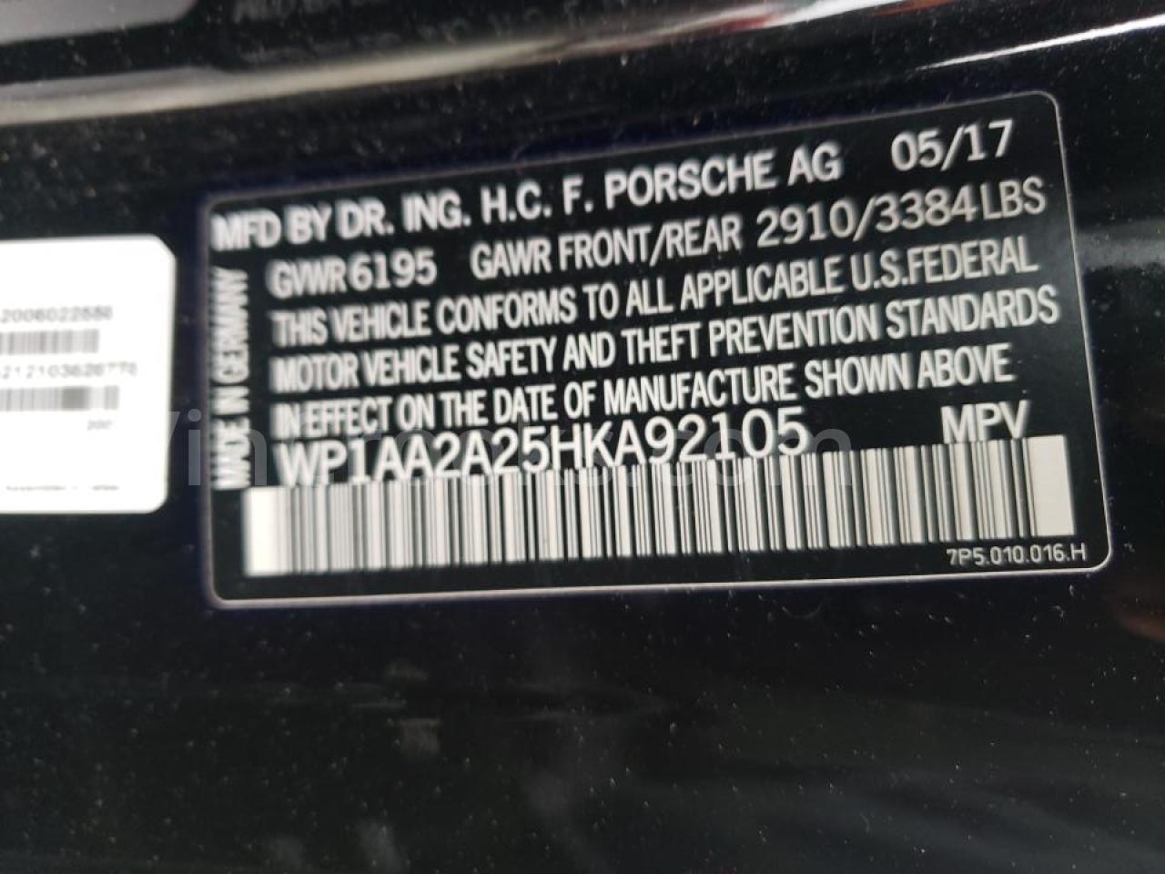 WP1AA2A25HKA92105