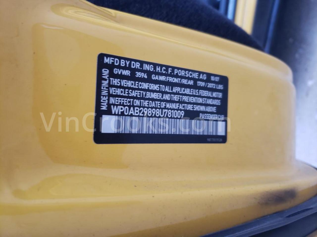 WP0AB29898U781009