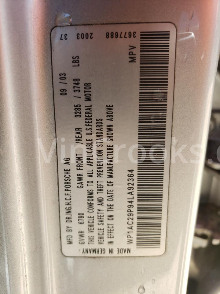 WP1AC29P94LA92364