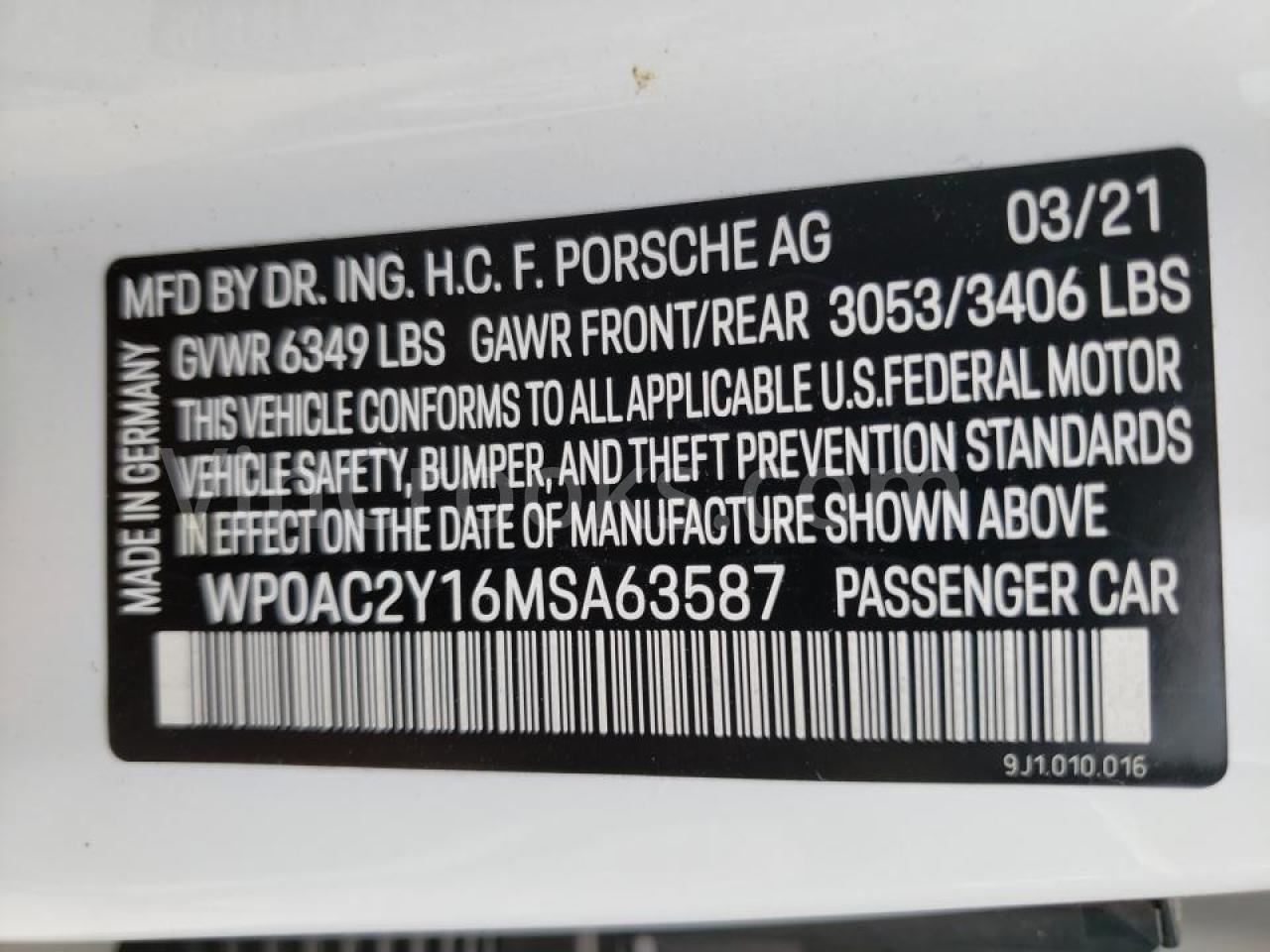 WP0AC2Y16MSA63587
