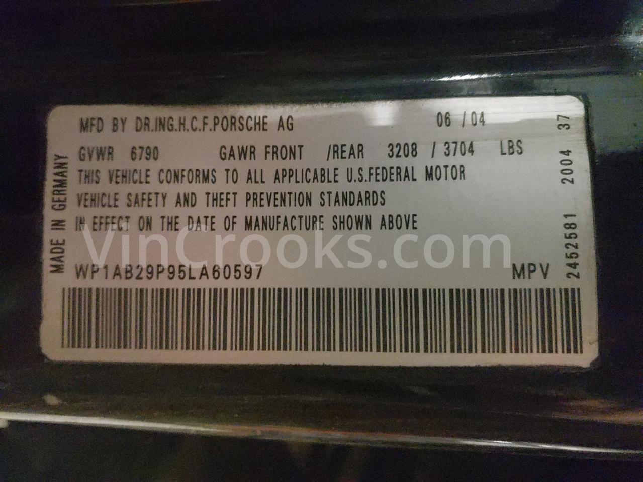 WP1AB29P95LA60597
