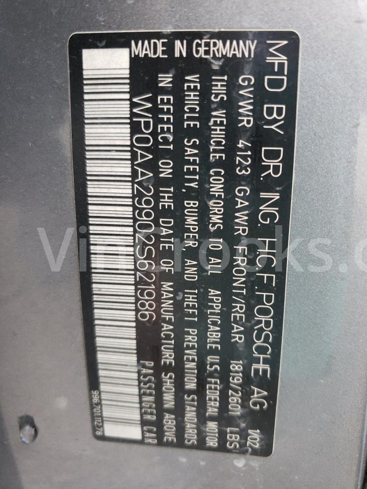 WP0AA29902S621986