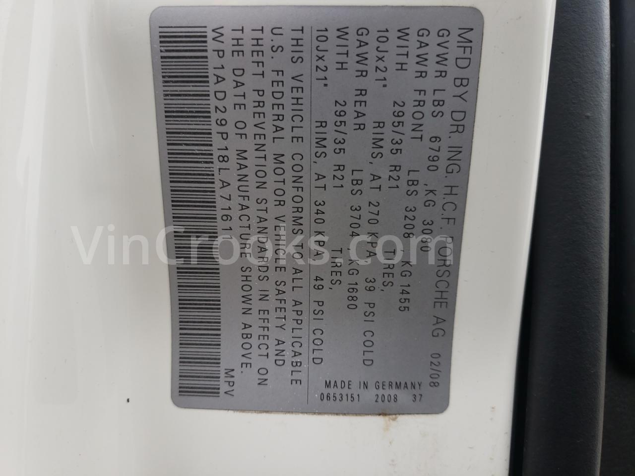 WP1AD29P18LA71611