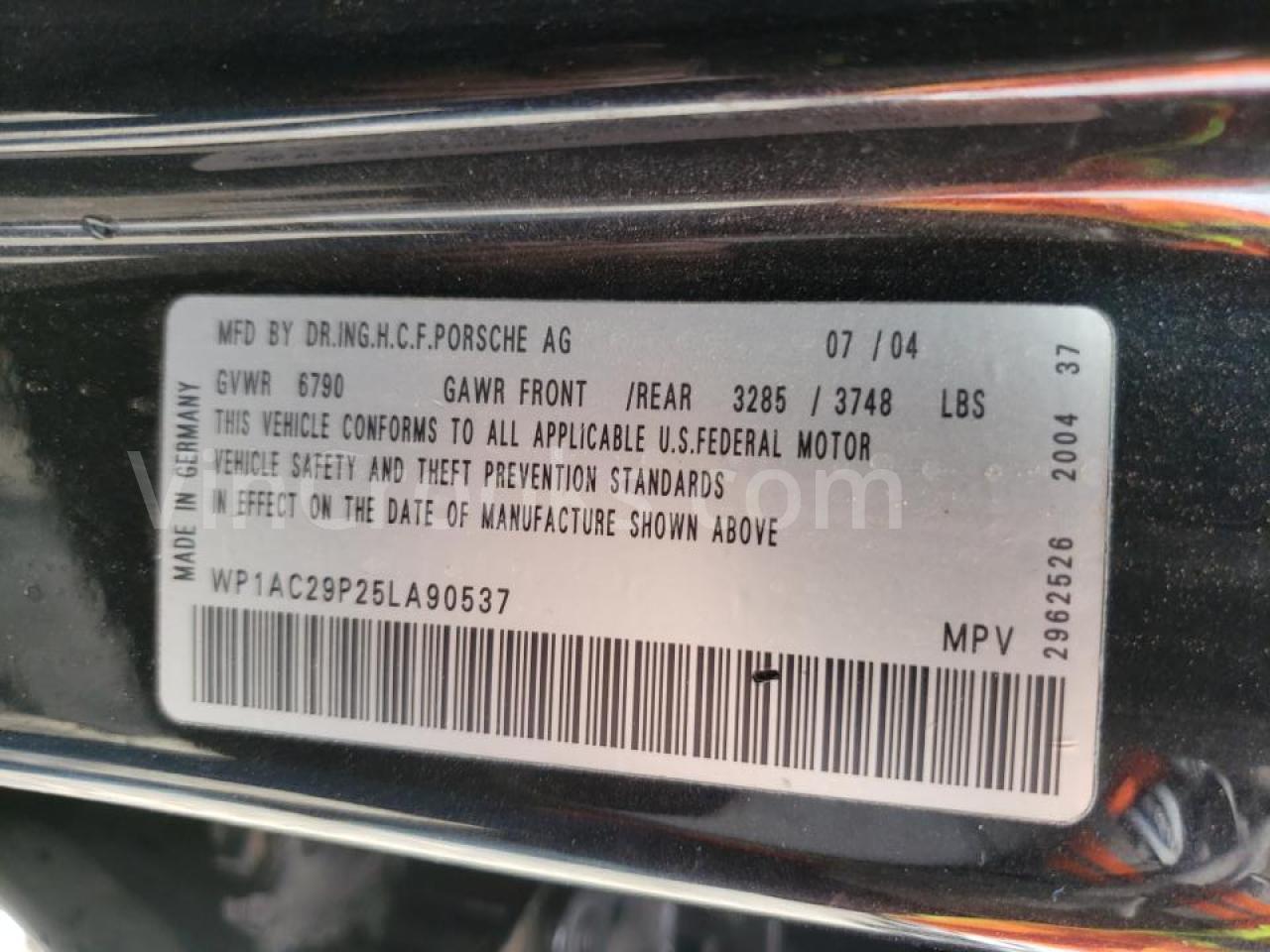 WP1AC29P25LA90537