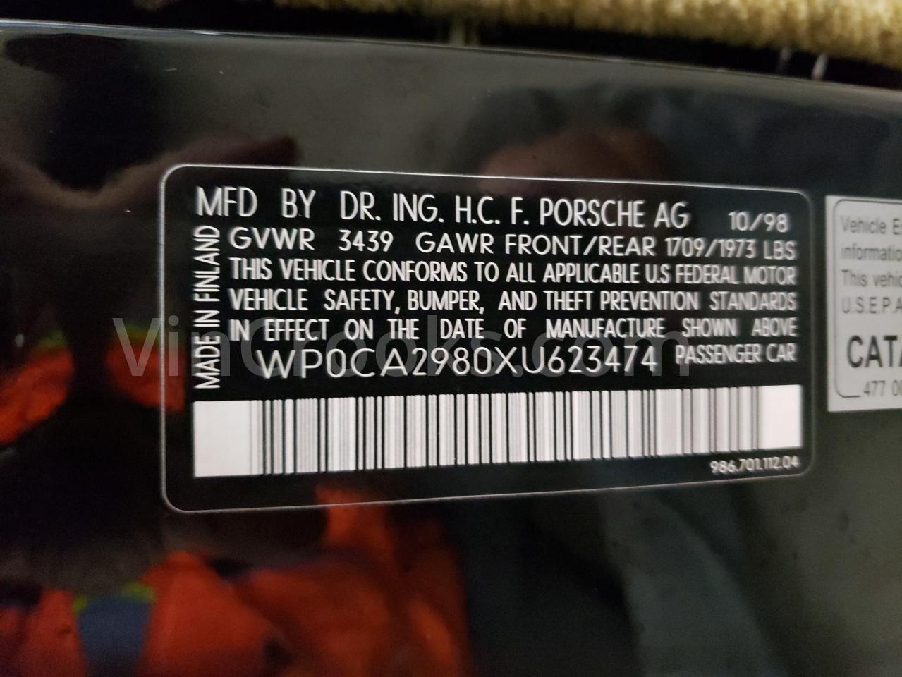 WP0CA2980XU623474