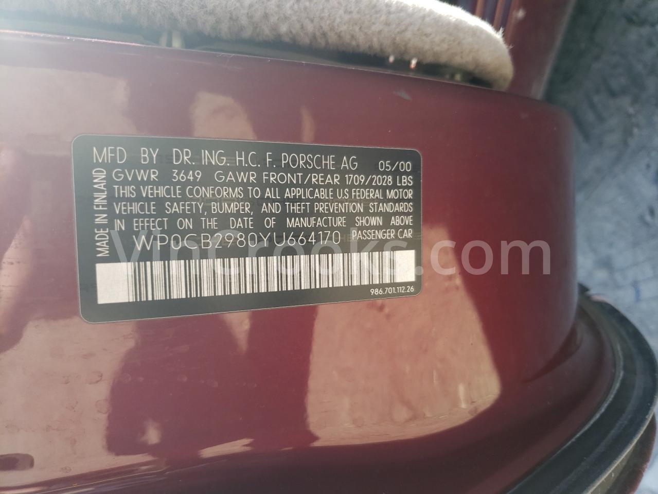 WP0CB2980YU664170