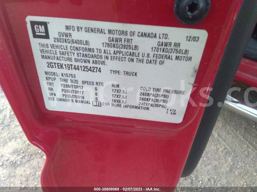 2GTEK19T441254274