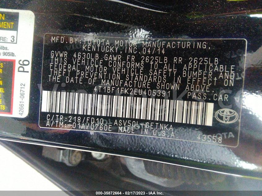4T1BF1FK2EU405391