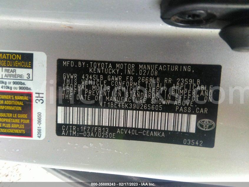 4T1BE46K39U265605