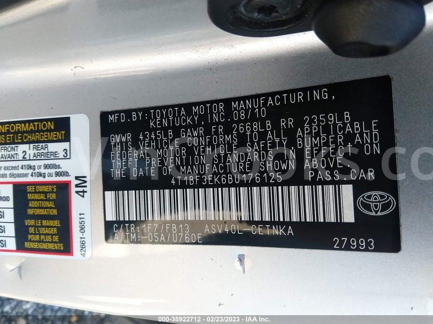 4T1BF3EK6BU176125
