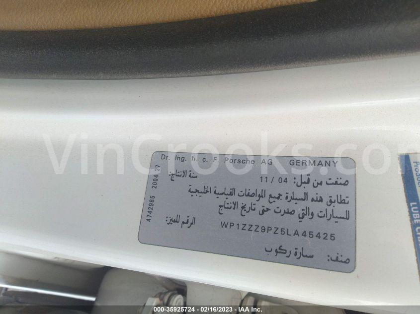 WP1ZZZ9PZ5LA45425