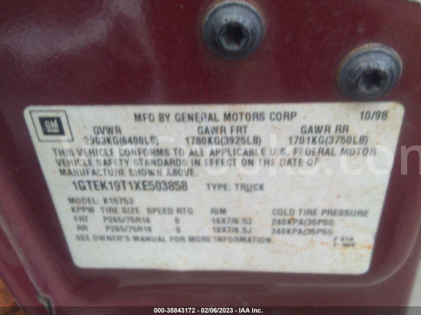 1GTEK19T1XE503858