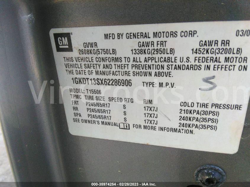 1GKDT13SX62286906