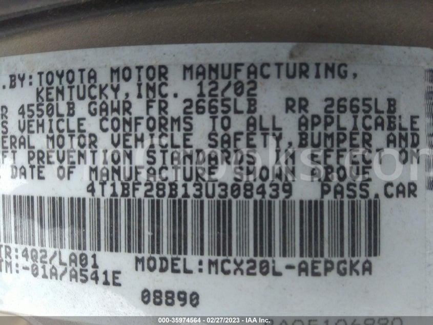 4T1BF28B13U308439