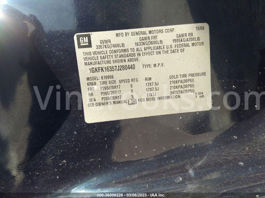 1GKFK16357J280440
