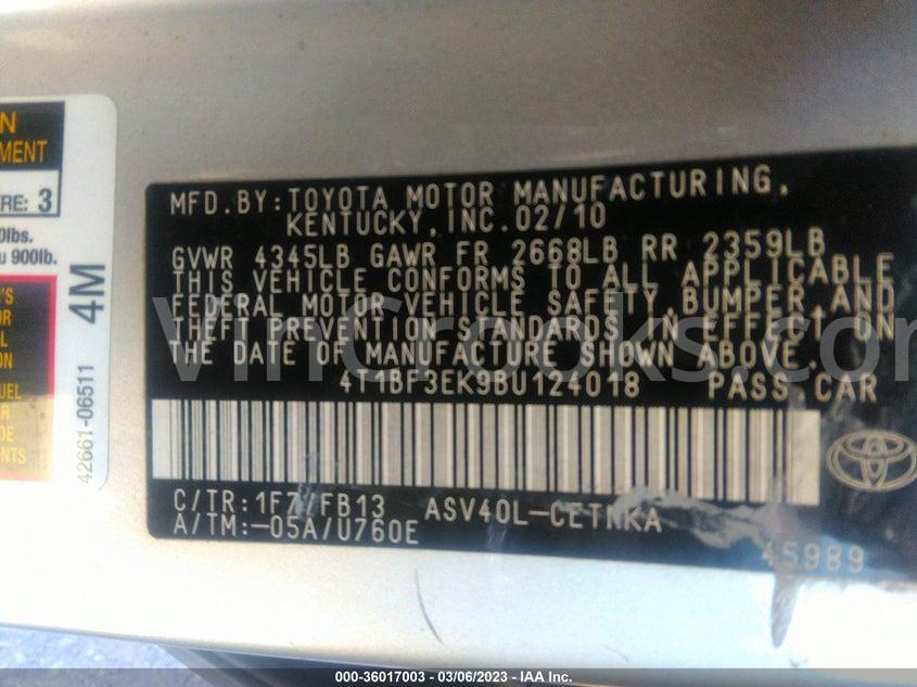 4T1BF3EK9BU124018