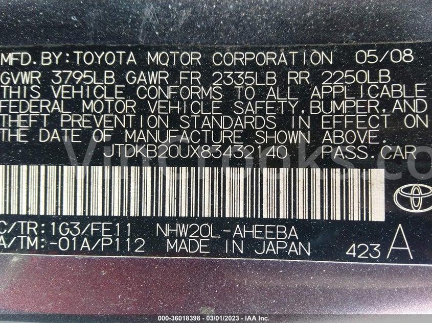 JTDKB20UX83432140