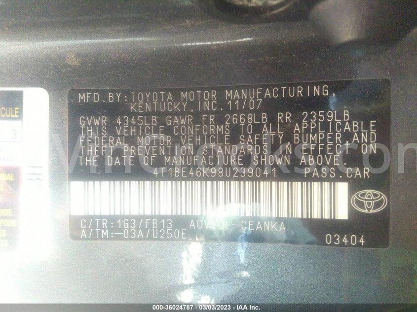 4T1BE46K98U239041