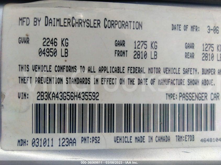 2B3KA43G56H435592
