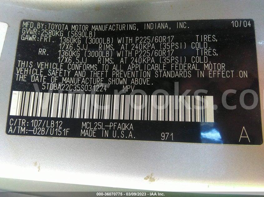 5TDBA22C35S031224