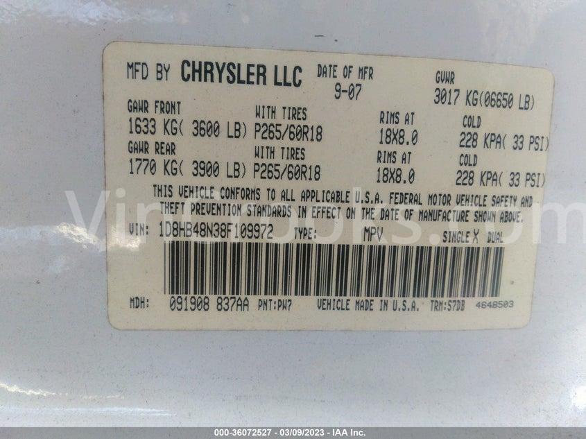 1D8HB48N38F109972