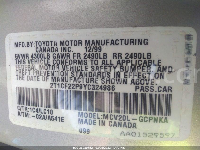 2T1CF22P9YC324986
