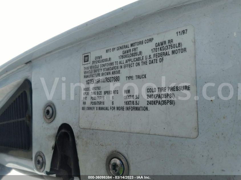 1GTEK19R1WR507680
