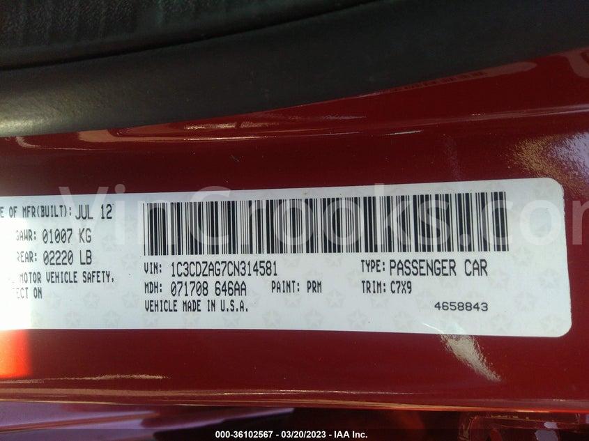 1C3CDZAG7CN314581