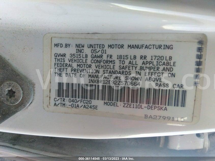 1NXBR12E92Z570664