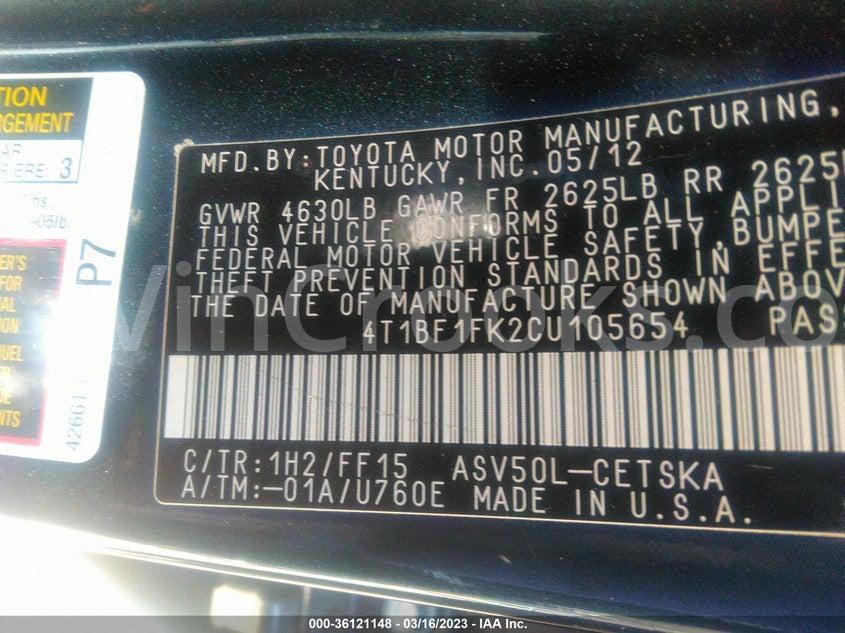 4T1BF1FK2CU105654