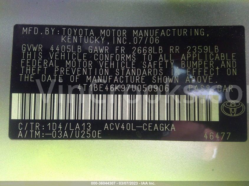 4T1BE46K97U050906