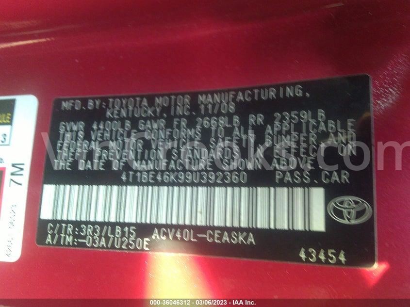 4T1BE46K99U392360