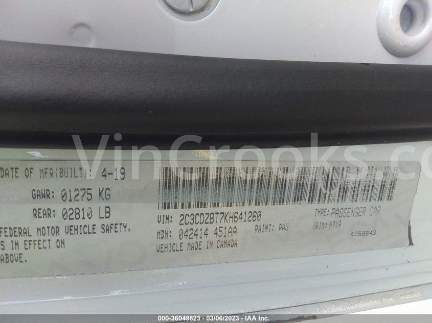 2C3CDZBT7KH641260