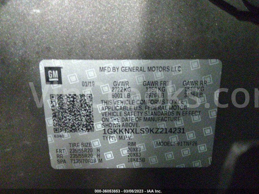 1GKKNXLS9KZ214231