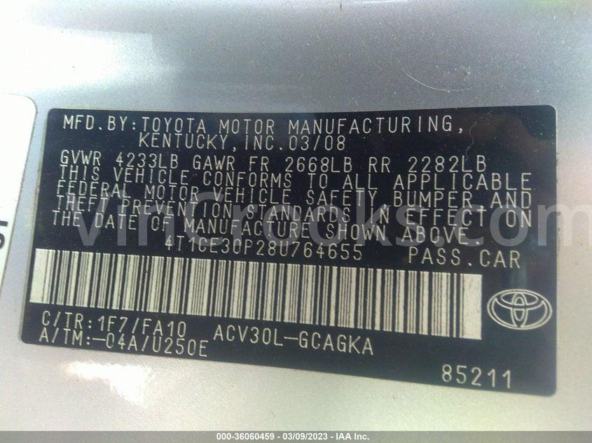 4T1CE30P28U764655